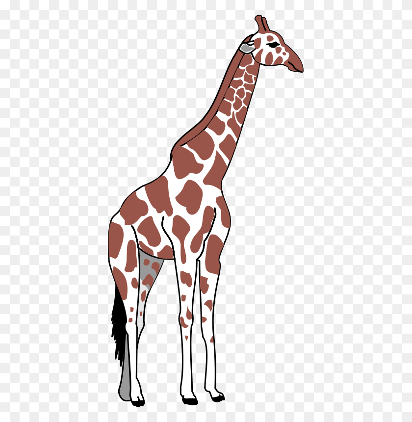 399x800 Giraffe Clip Art Royalty Free Animal Images Animal Clipart Org - Giraffe Print Clipart