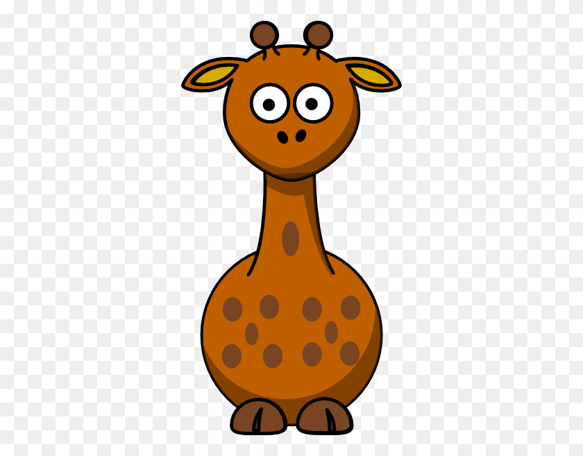 318x597 Giraffe Clipart Brown - Giraffe Face Clipart