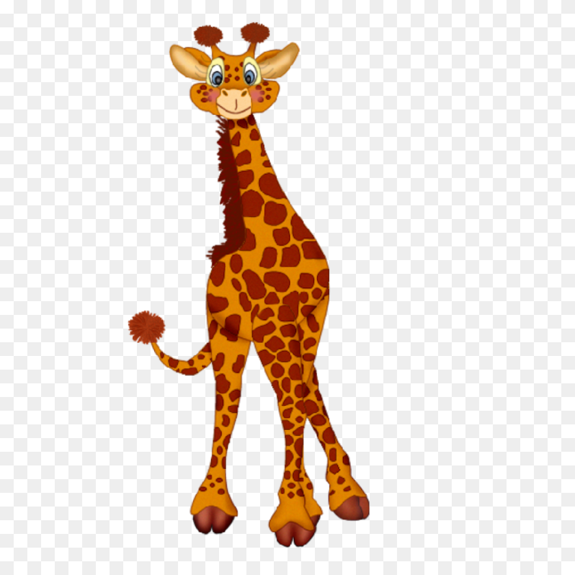 1024x1024 Giraffe Clipart Cute Borders Vectors Animated Black - Cute Giraffe Clipart