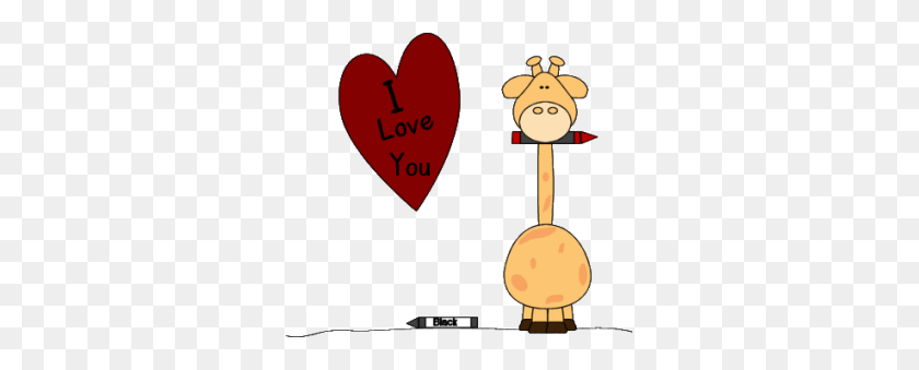 317x279 Giraffe Clipart Heart - I Love You Clipart