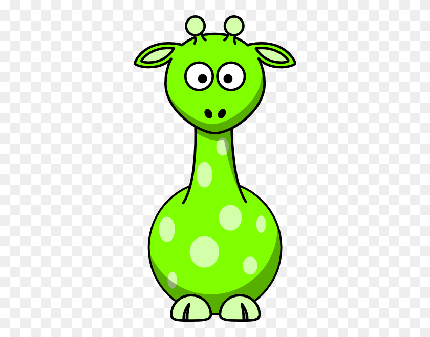 318x597 Giraffe Clipart Lime Green - Giraffe Print Clipart