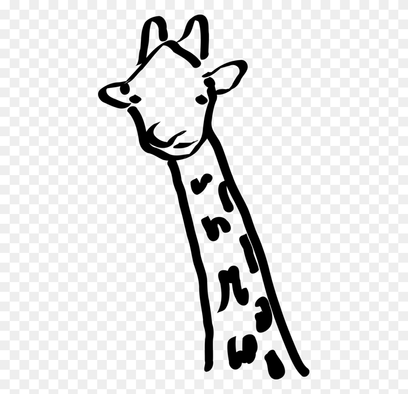 435x750 Giraffe Computer Icons Download Line Art Drawing - Giraffe Clipart Black And White