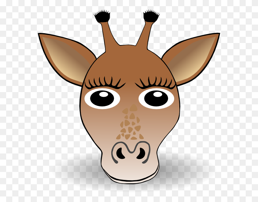 594x598 Giraffe Face Clip Arts Download - Burro Clipart