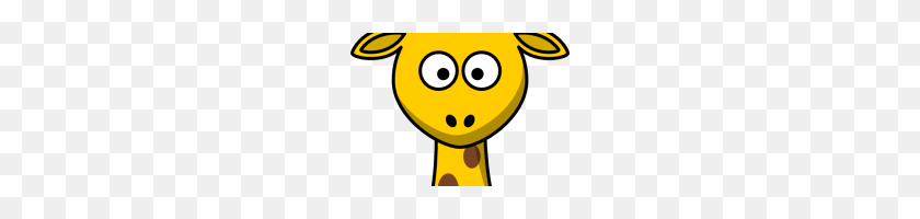200x140 Жираф Голова Клипарт Аппликация Уголок Милая Голова Жирафа Cuttable - Милый Жираф Клипарт