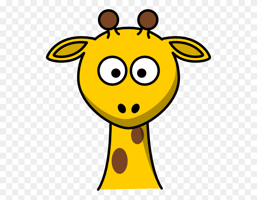 540x595 Giraffe Head No Body Clip Art - Giraffe Clipart Outline