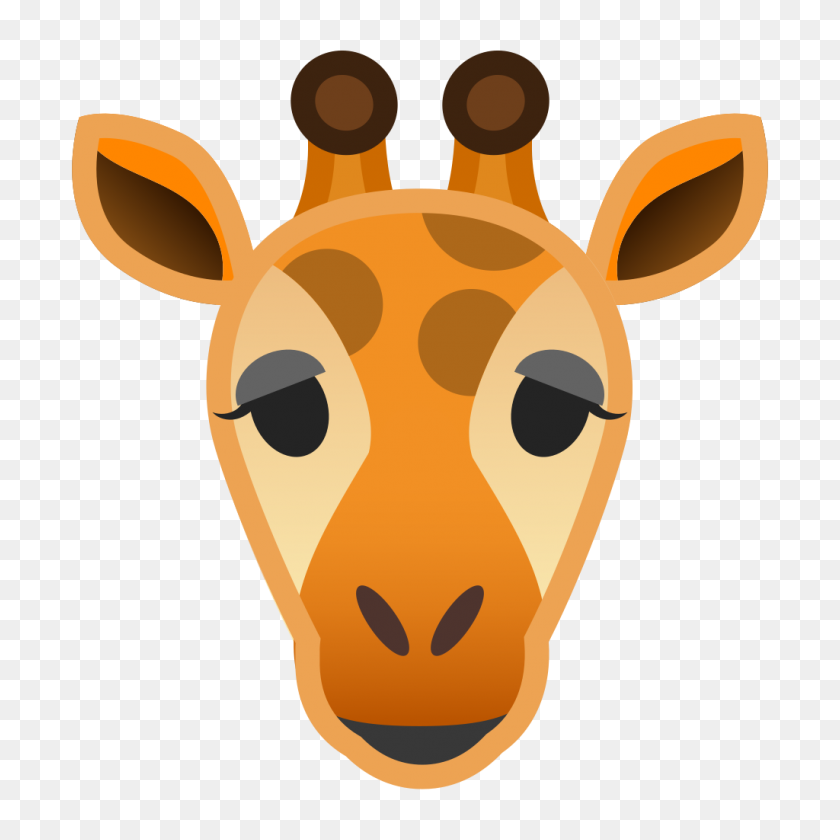 1024x1024 Значок Жираф Ното Смайлики Животные Набор Иконок Природы Google - Жираф Png