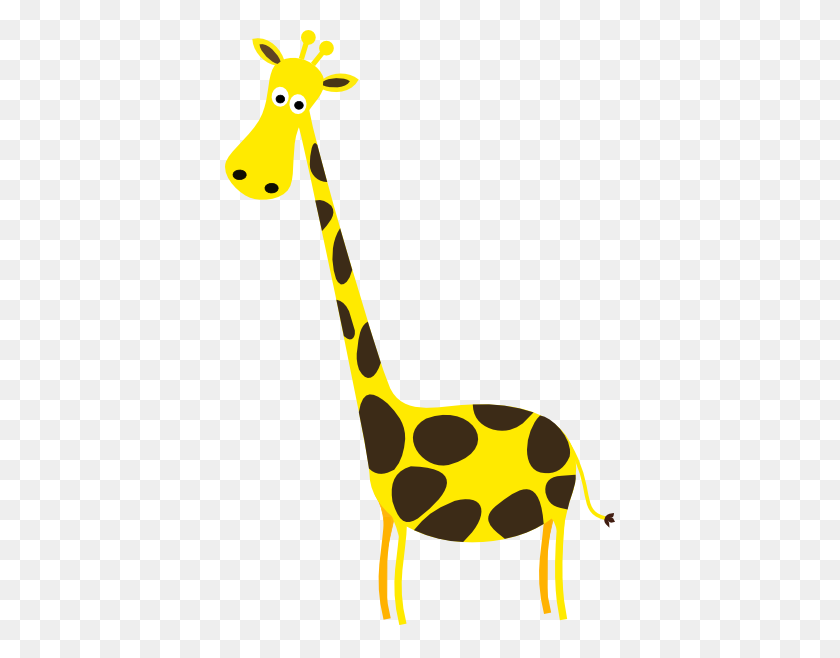 390x598 Giraffe Less Spot Clip Art - Spotlight Clipart