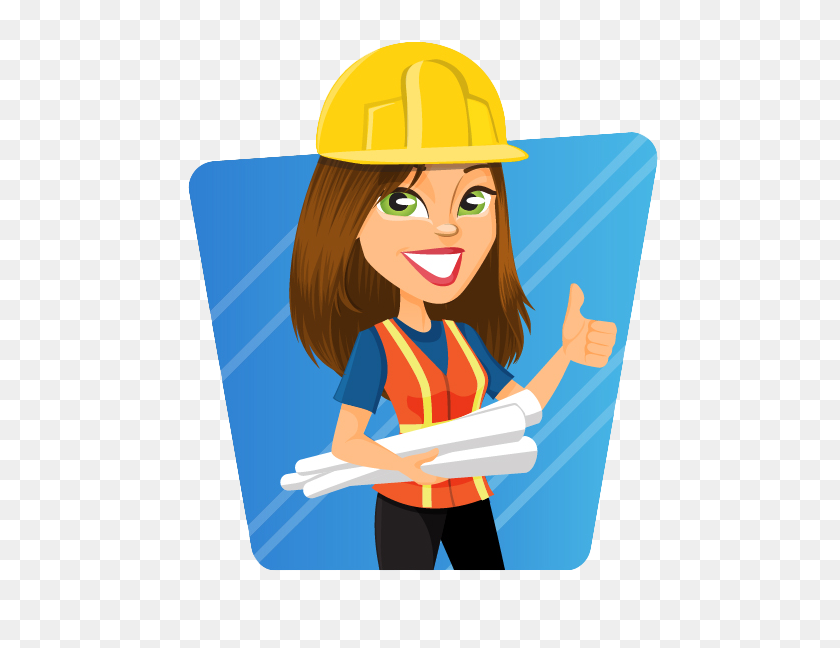 518x588 Girl Civil Engineer Clipart - Mechanical Engineering Clipart