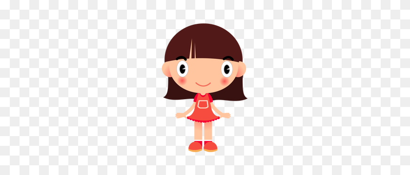 211x300 Girl Clip Art Happy Faces - Girl With Brown Hair Clipart