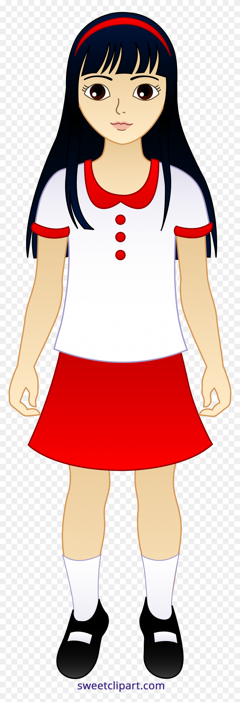 2119x6498 Girl Clipart - Shirt And Pants Clipart