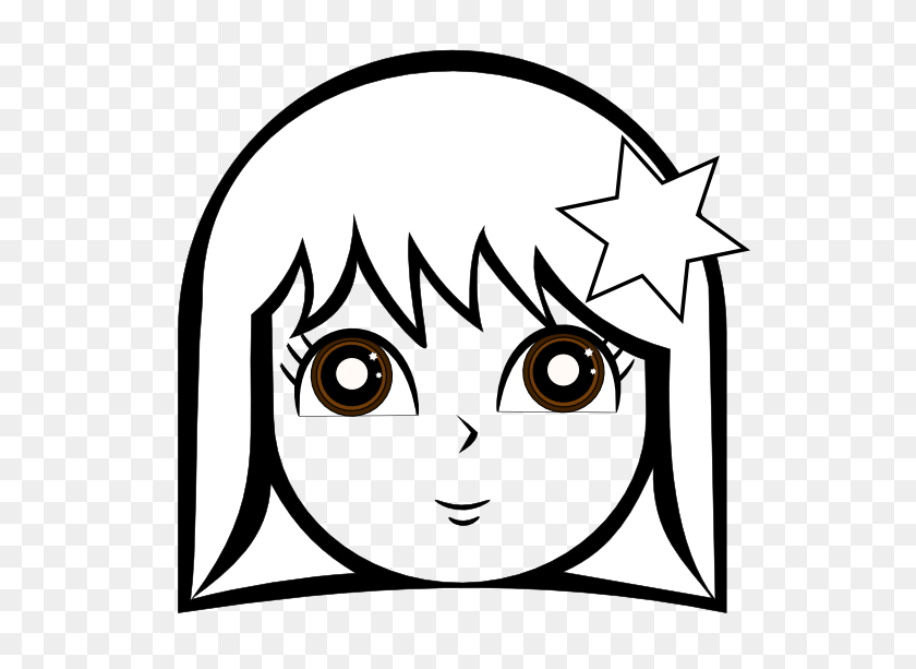 555x553 Girl Clipart Black And White Look At Girl Black And White Clip - Pig Face Clipart Black And White