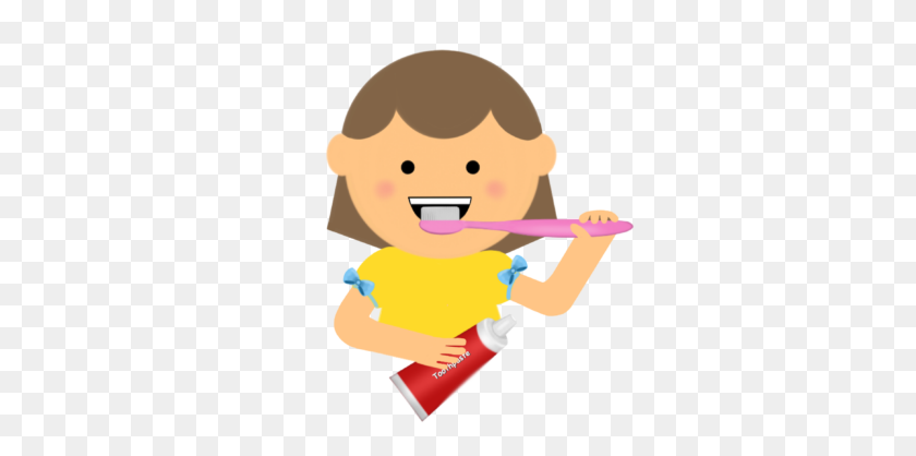 345x358 Girl Clipart Brushing Tooth - Girl Brushing Teeth Clipart