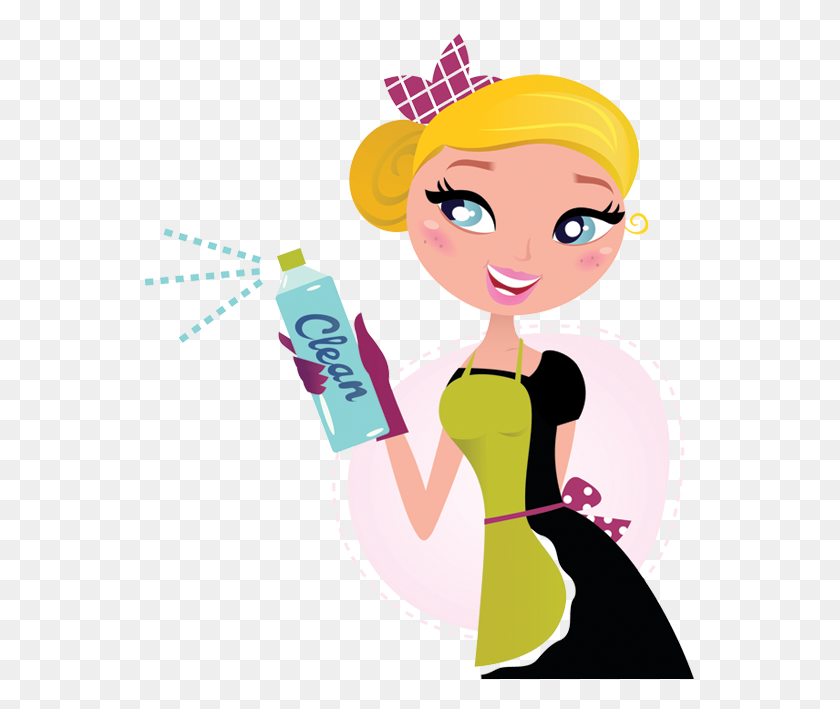 561x649 Girl Clipart Cleaning House - Woman Cleaning Clipart