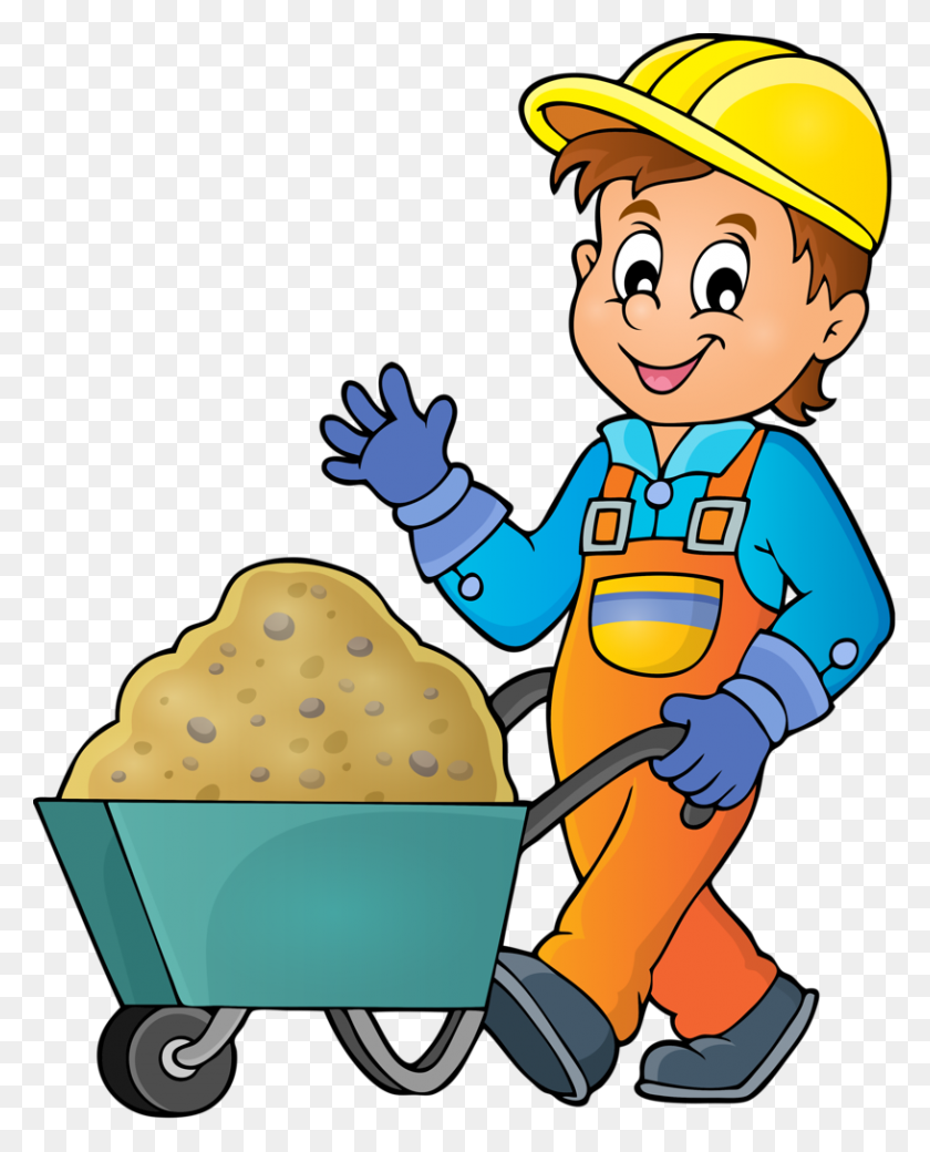 815x1024 Girl Clipart Construction Worker - Construction Worker PNG