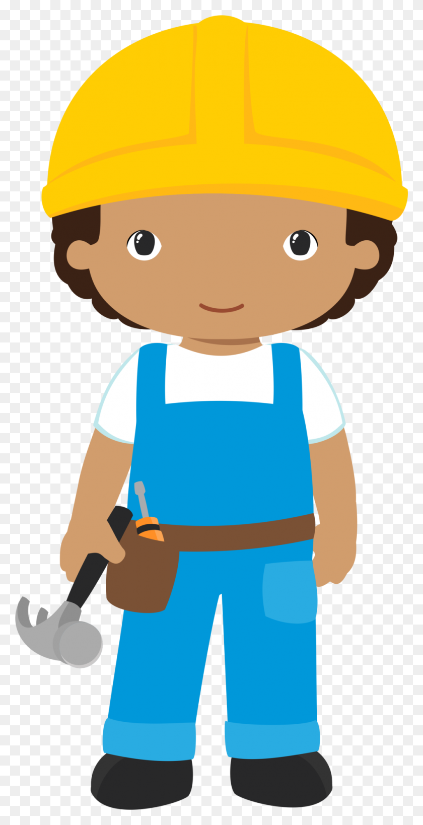 949x1920 Girl Clipart Construction Worker - Flex Clipart
