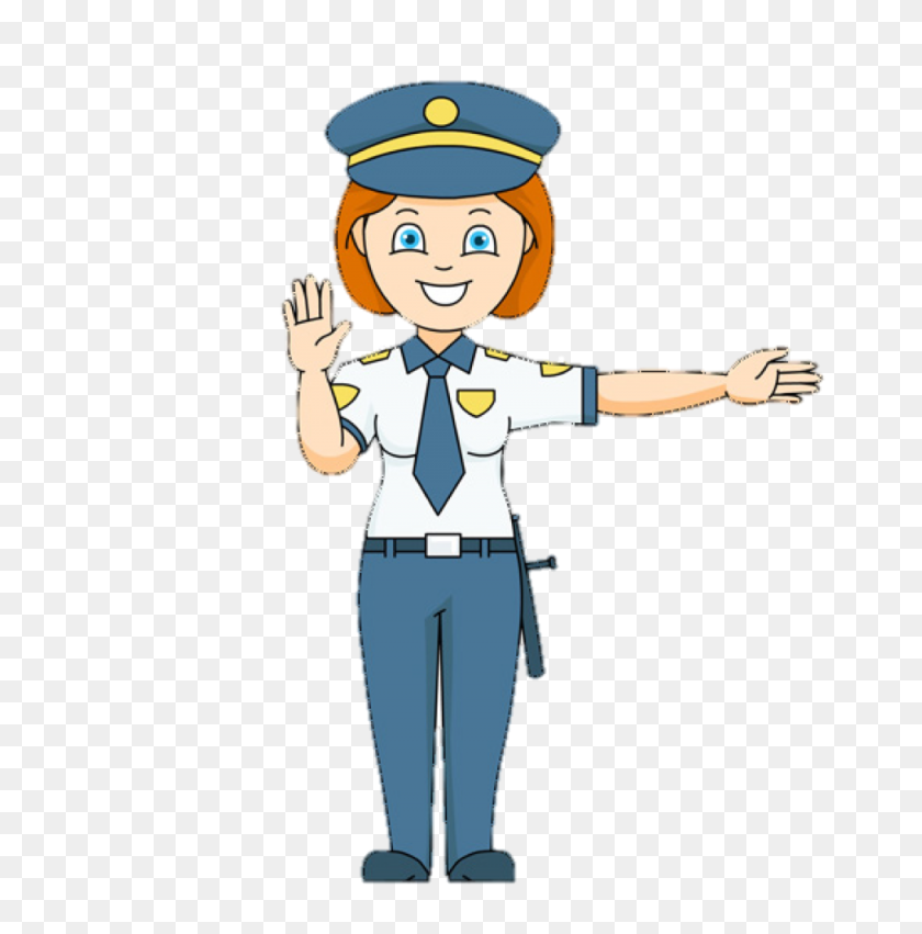 975x989 Girl Clipart Police - Security Clipart