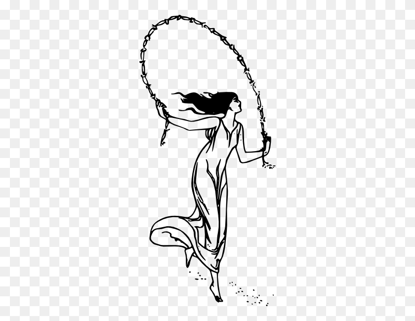 276x590 Girl Dancing Clip Art - Dance Clipart Black And White