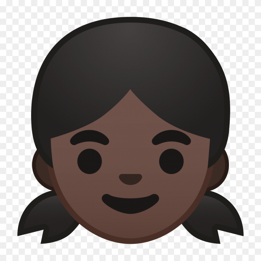 1024x1024 Girl Dark Skin Tone Icon Noto Emoji People Faces Iconset Google - Girl Emoji PNG