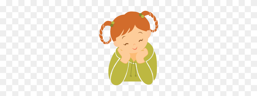 256x256 Girl Day Dreaming Icon - Little Girl PNG