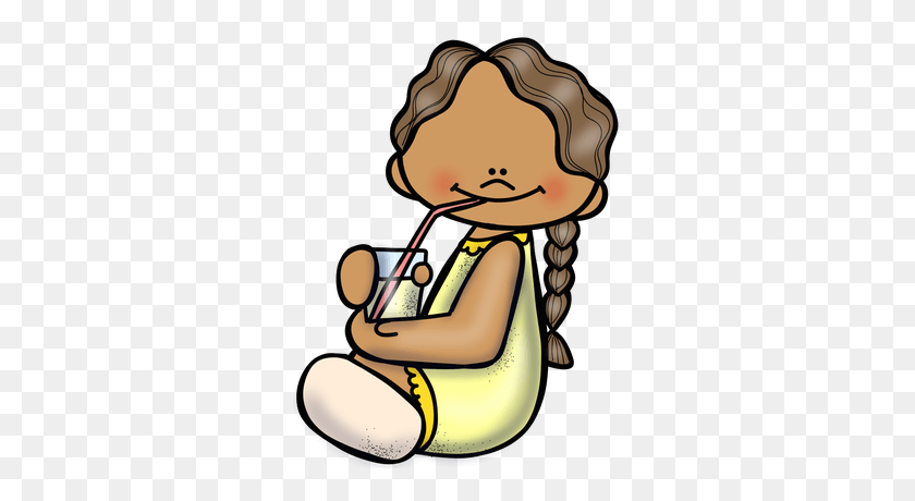 303x400 Girl Drinking Educlips Education, Clip Art - General Store Clipart