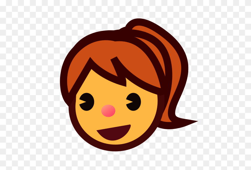 512x512 Girl Emoji Для Facebook, Идентификатор Электронной Почты Sms - Girl Emoji Png