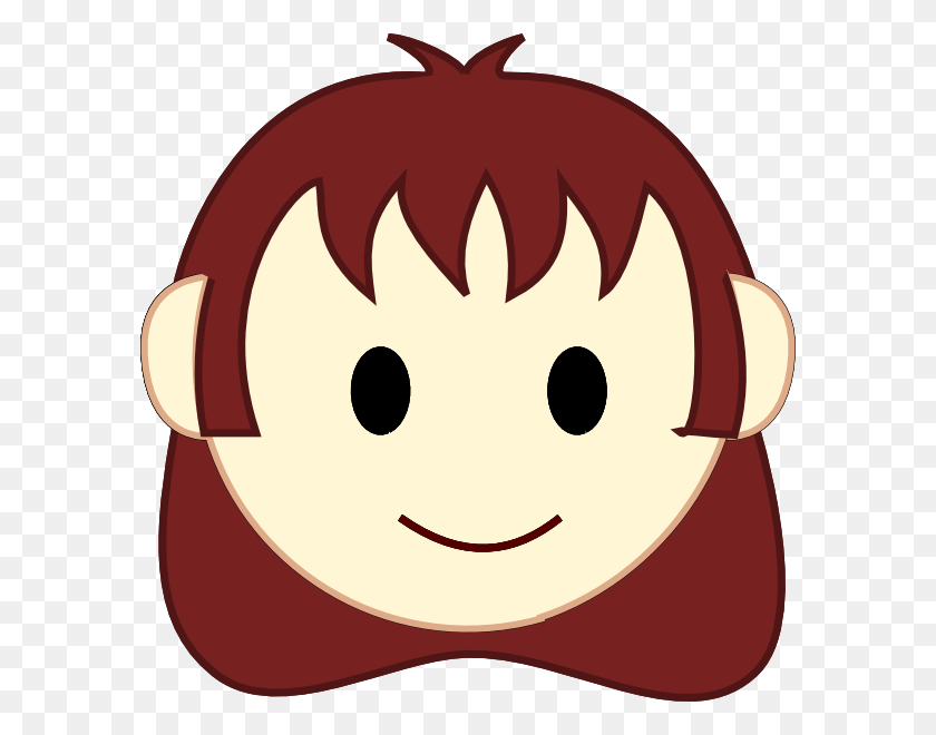 588x600 Girl Face Happy Png Clip Arts For Web - Girl Face PNG