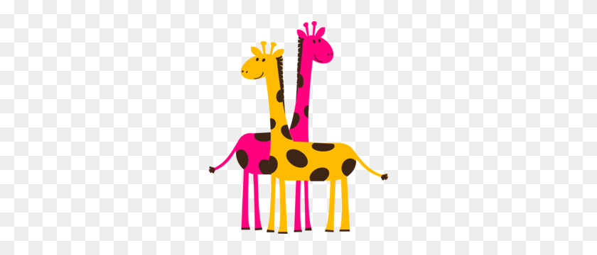 252x300 Girl Giraffes Clip Art - Giraffe Baby Clipart