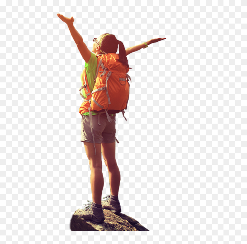 1481x1462 Девушка Hiker Mountain Freetoedit - Путешественник Png