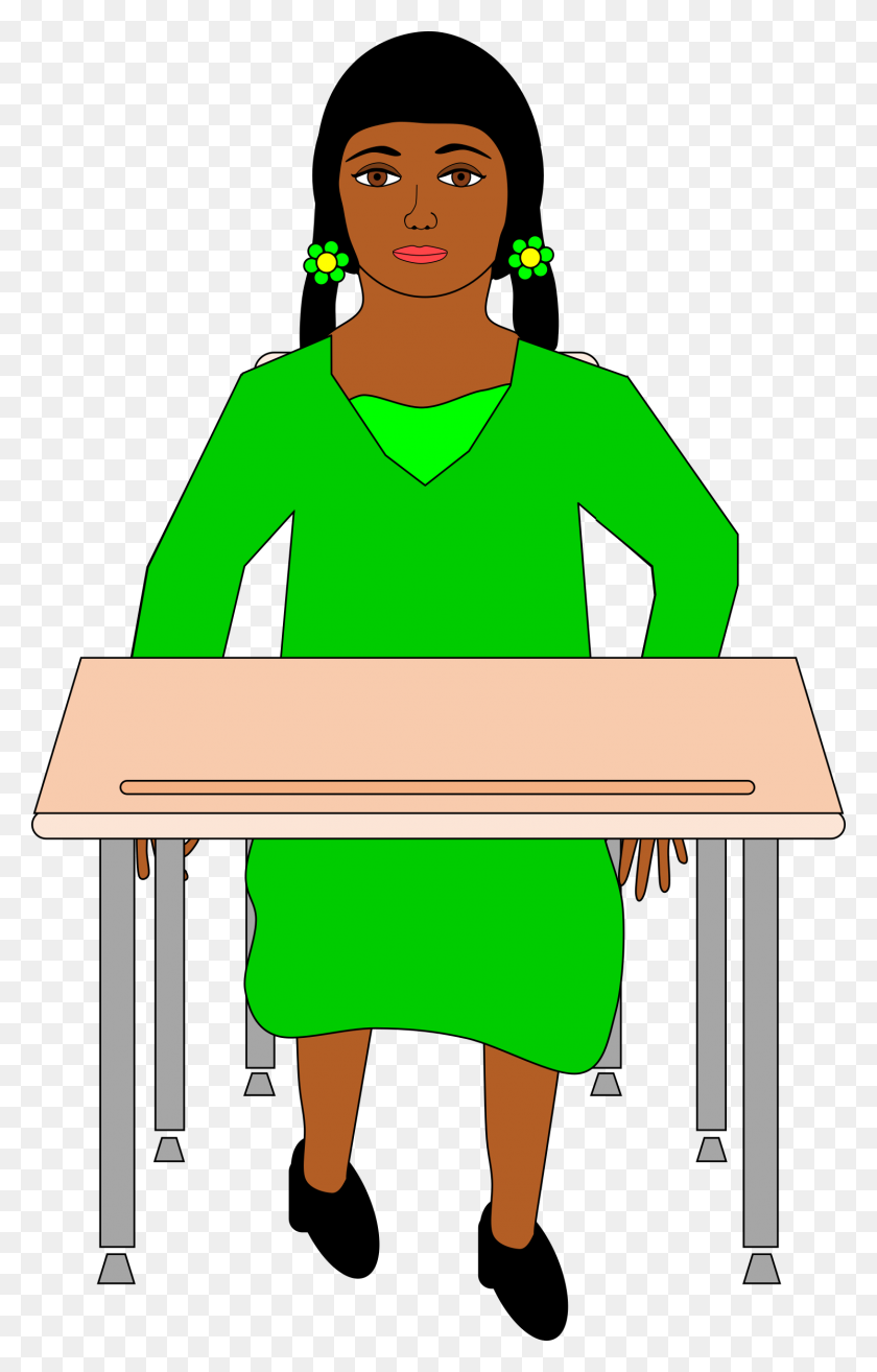 1492x2400 Girl In Pigtails Sitting - Sitting PNG