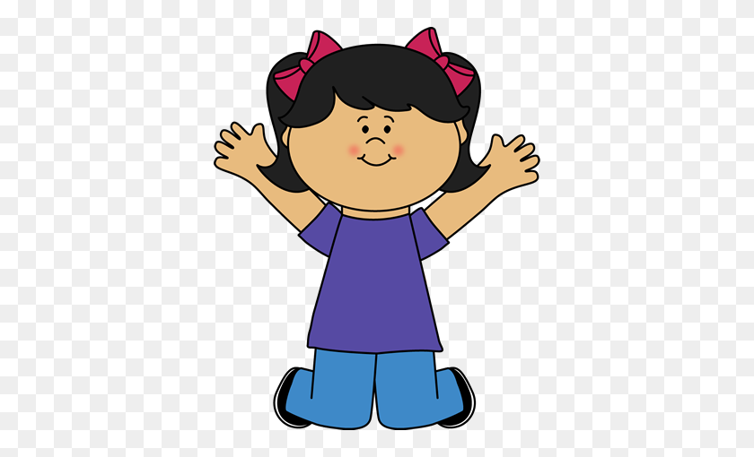 364x450 Girl Jumping Clip Art - Lunch Lady Clipart