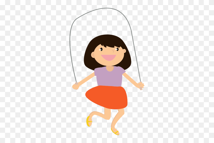 296x500 Girl Jumping Rope - Jumping For Joy Clipart