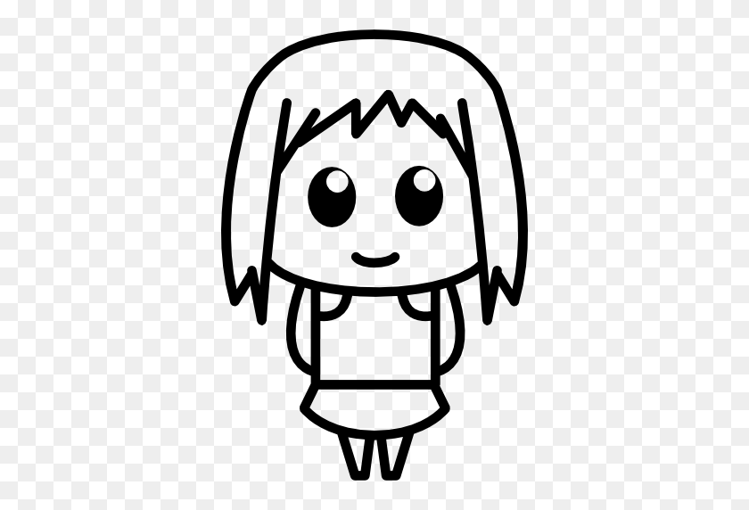512x512 Chica, Manga, Gente, Japón, Japonés, Cómic, Icono De Animación - Anime Girl Face Png