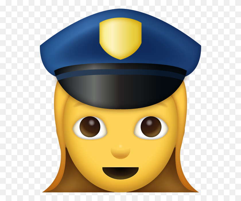 562x640 Girl Police Emoji - Police Officer PNG