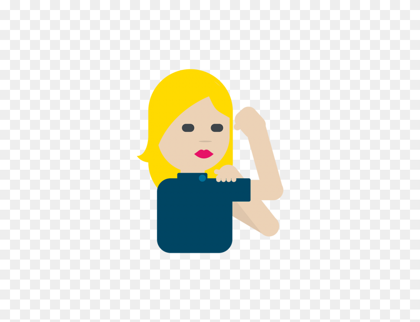 1440x1080 Girl Power - Strong Emoji PNG