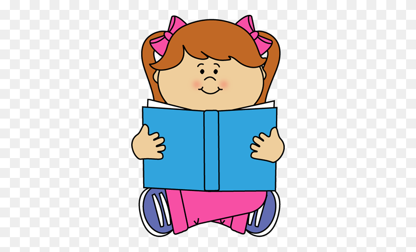 310x450 Girl Reading A Book Clipart Free Download Clip Art - Book Clip Art Free