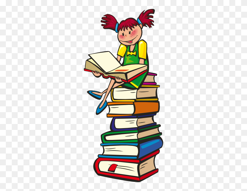 270x587 Girl Reading Clip Art - Reading Clipart Images