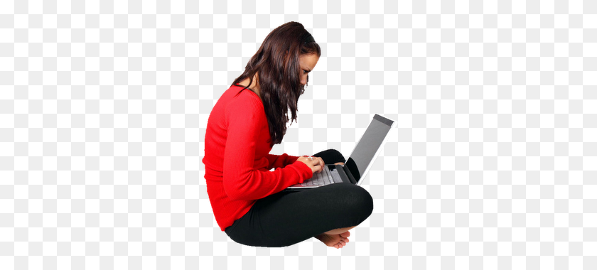 320x320 Girl, Sitting, Laptop Immediate Entourage Stuff To Buy - Girl Sitting PNG