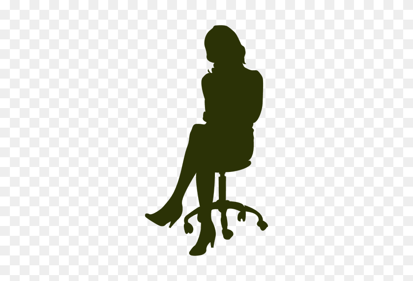 512x512 Girl Sitting On Chair - Girl Sitting PNG