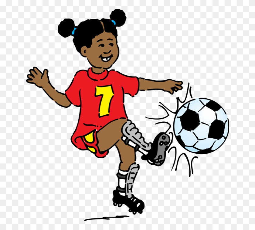 670x700 Girl Soccer Player Clipart - Soccer Girl Clipart