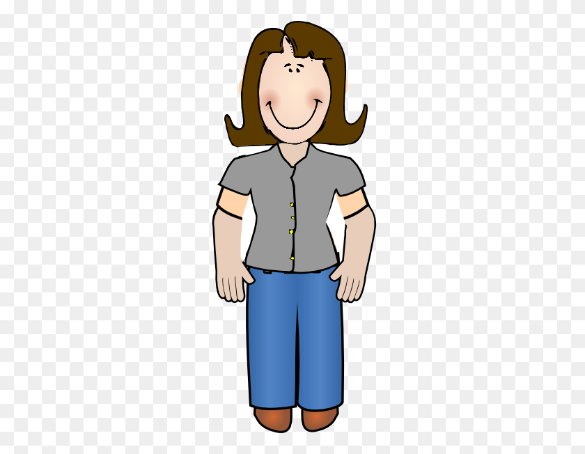 264x592 Girl Standing Lady Standing Clip Art - Woman Standing PNG
