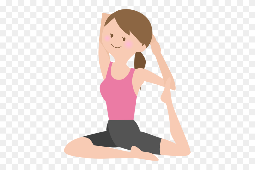 417x500 Girl Stretching - Stretching Clipart