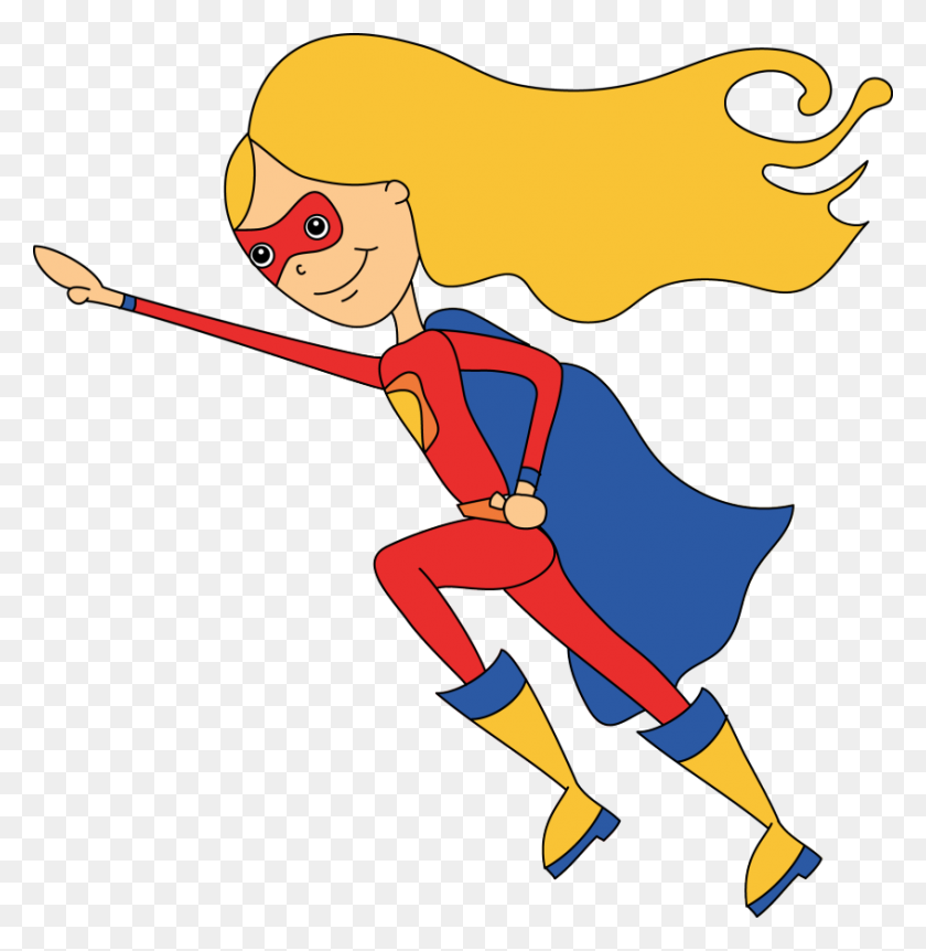 846x870 Девушка Супер Герой Картинки - Супер Учитель Клипарт