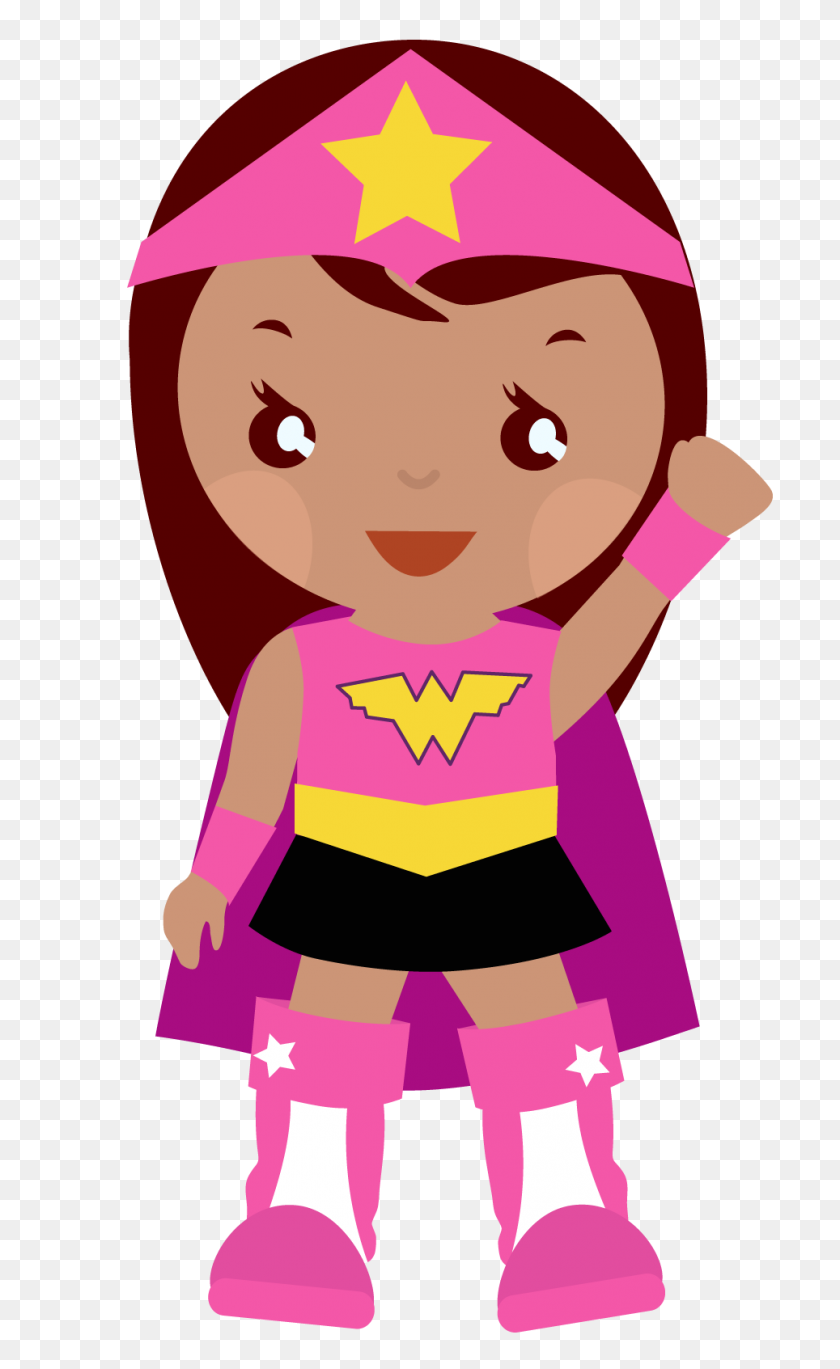 964x1619 Girl Superheroes Clipart - Super Teacher Clipart