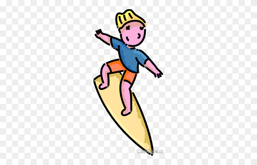 229x480 Girl Surfing Royalty Free Vector Clip Art Illustration - Surfer Girl Clipart