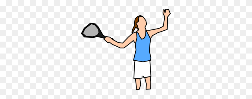 299x273 Девушка Теннисистка Картинки - Теннисный Клипарт