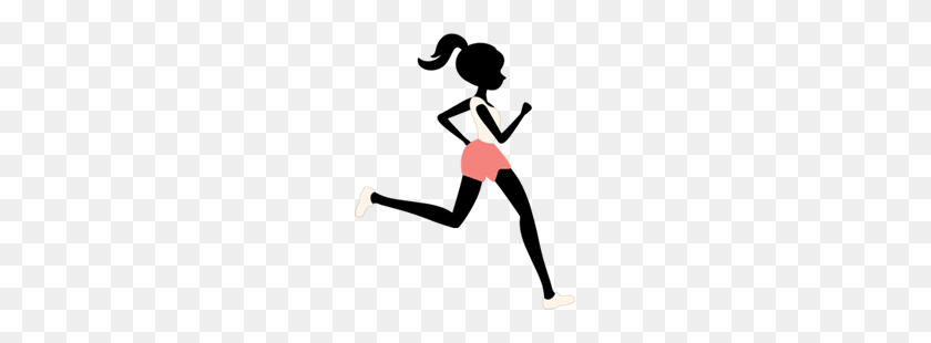 199x250 Girl Track Runner Clip Art - Female Runner Clipart