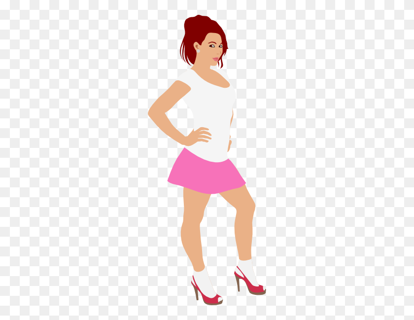 240x589 Chica Muy Clipart - Nice Girl Clipart