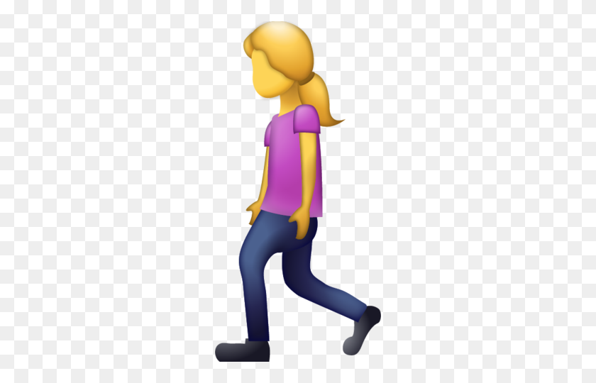 234x480 Chica Caminando Emoji - Chica Emoji Png