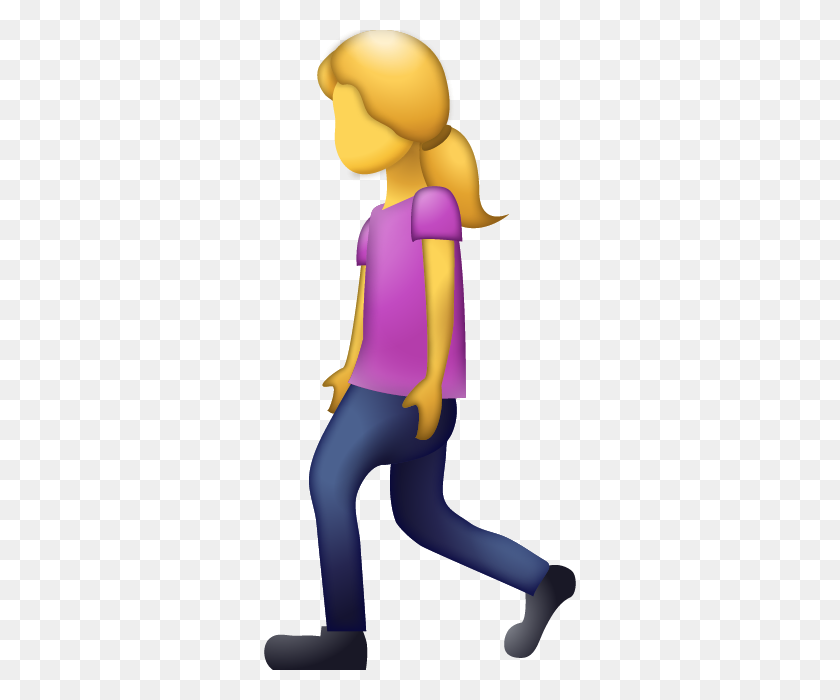 312x640 Chica Caminando Emoji - Chica Caminando Png