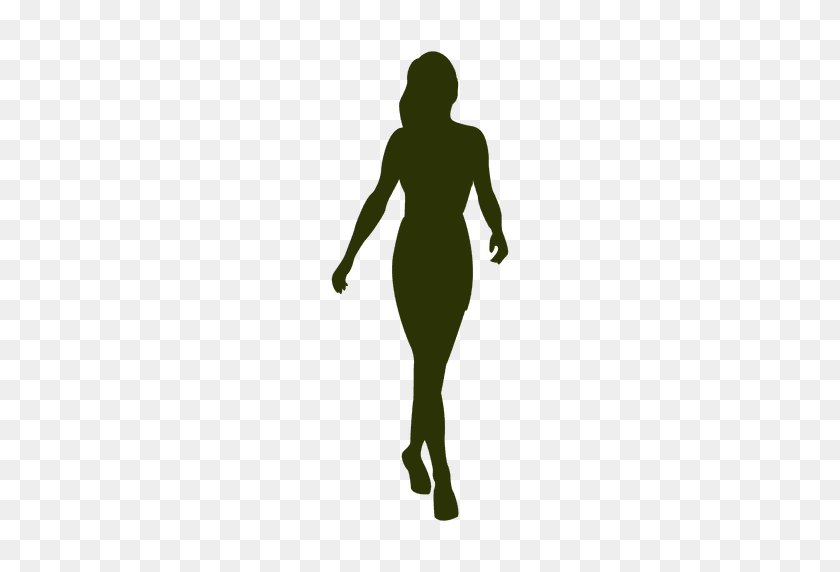 512x512 Girl Walking Silhouette - Girl Walking PNG
